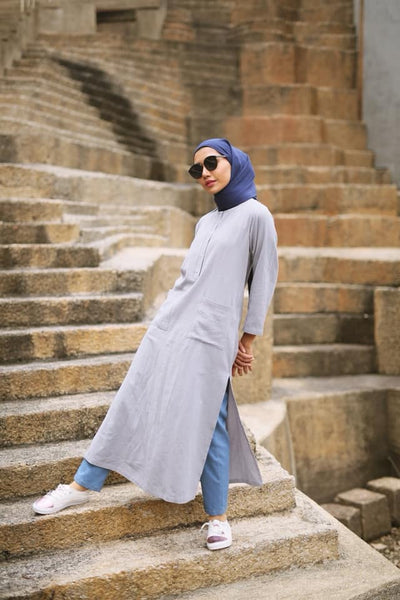 Waseema Linen Split Long Top