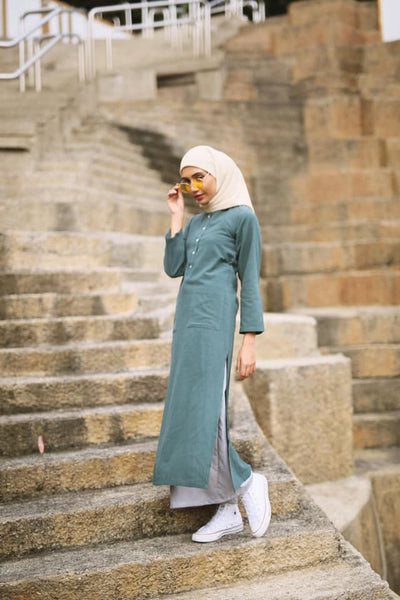 Waseema Linen Split Long Top