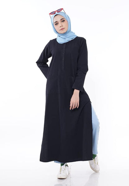 Waseema Linen Split Long Top