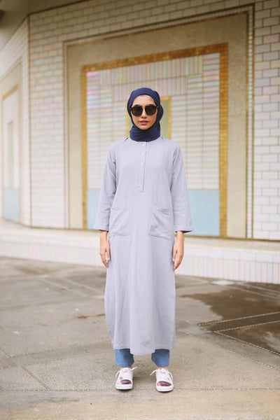 Waseema Linen Split Long Top