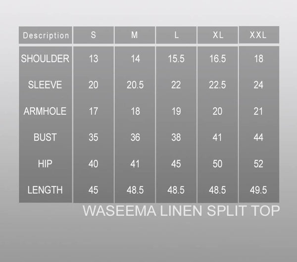 Waseema Linen Split Long Top