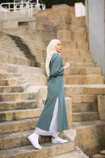 Waseema Linen Split Long Top