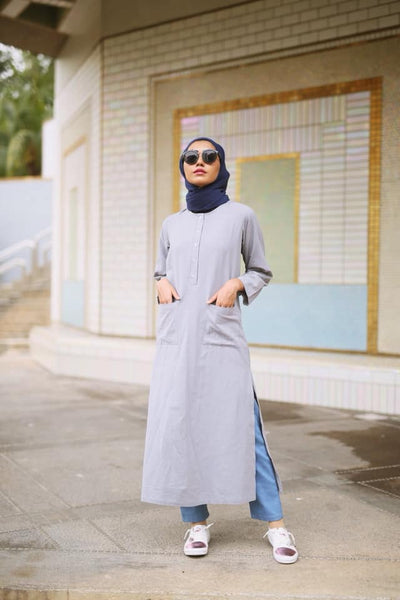 Waseema Linen Split Long Top