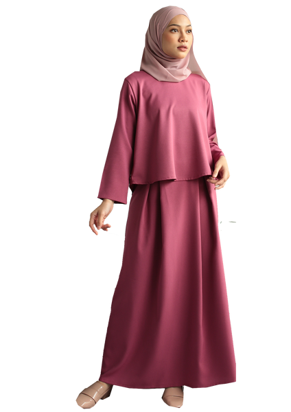Plain Crop Top with Pleated Skirt